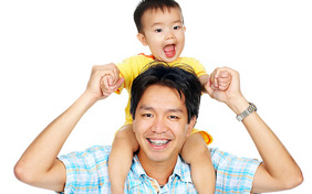 photo of father and child